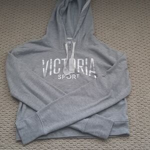 Victoria Sport, size small, gray, women's Sweatshirt with hood. Preowned